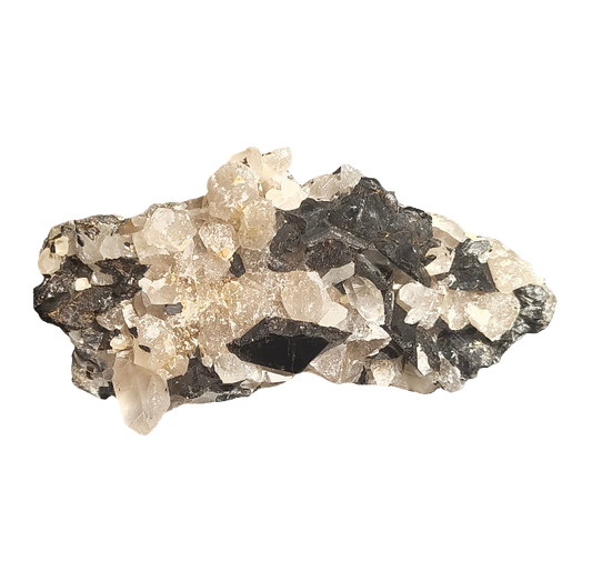 Clear Quartz and Black Tourmaline Specimen 4.5"