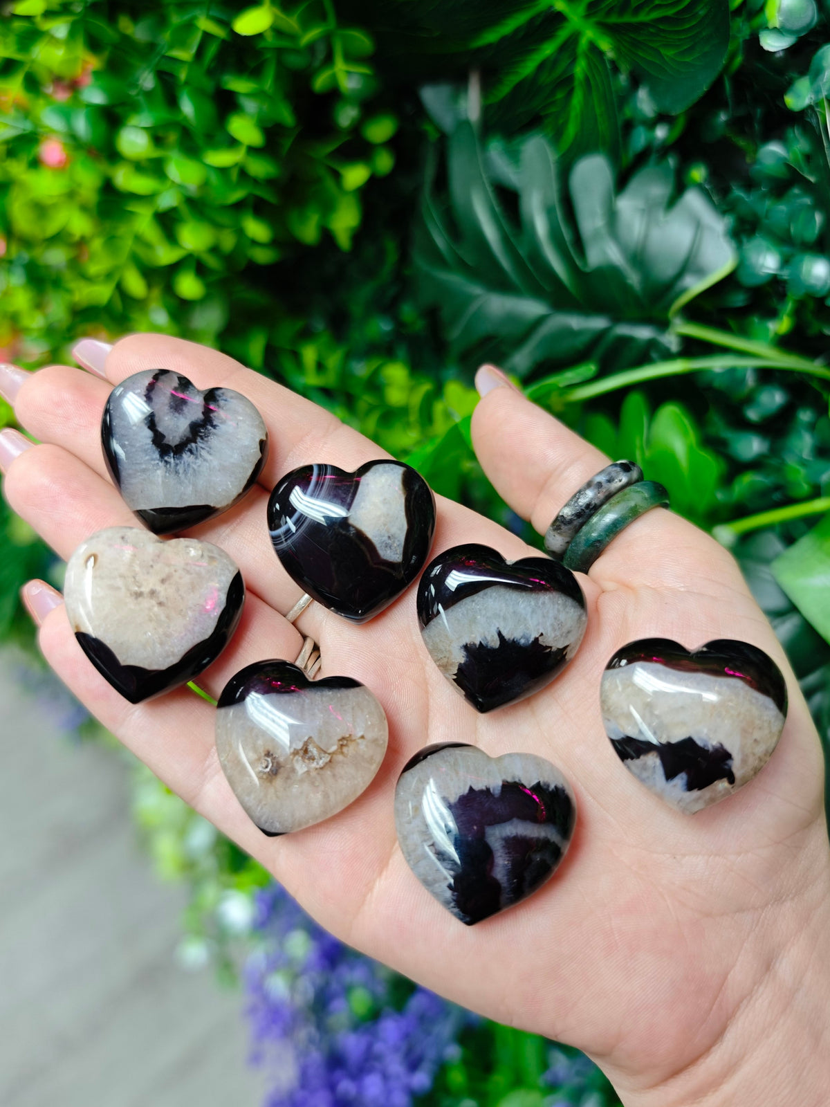 Black Sardonyx Mini Hearts