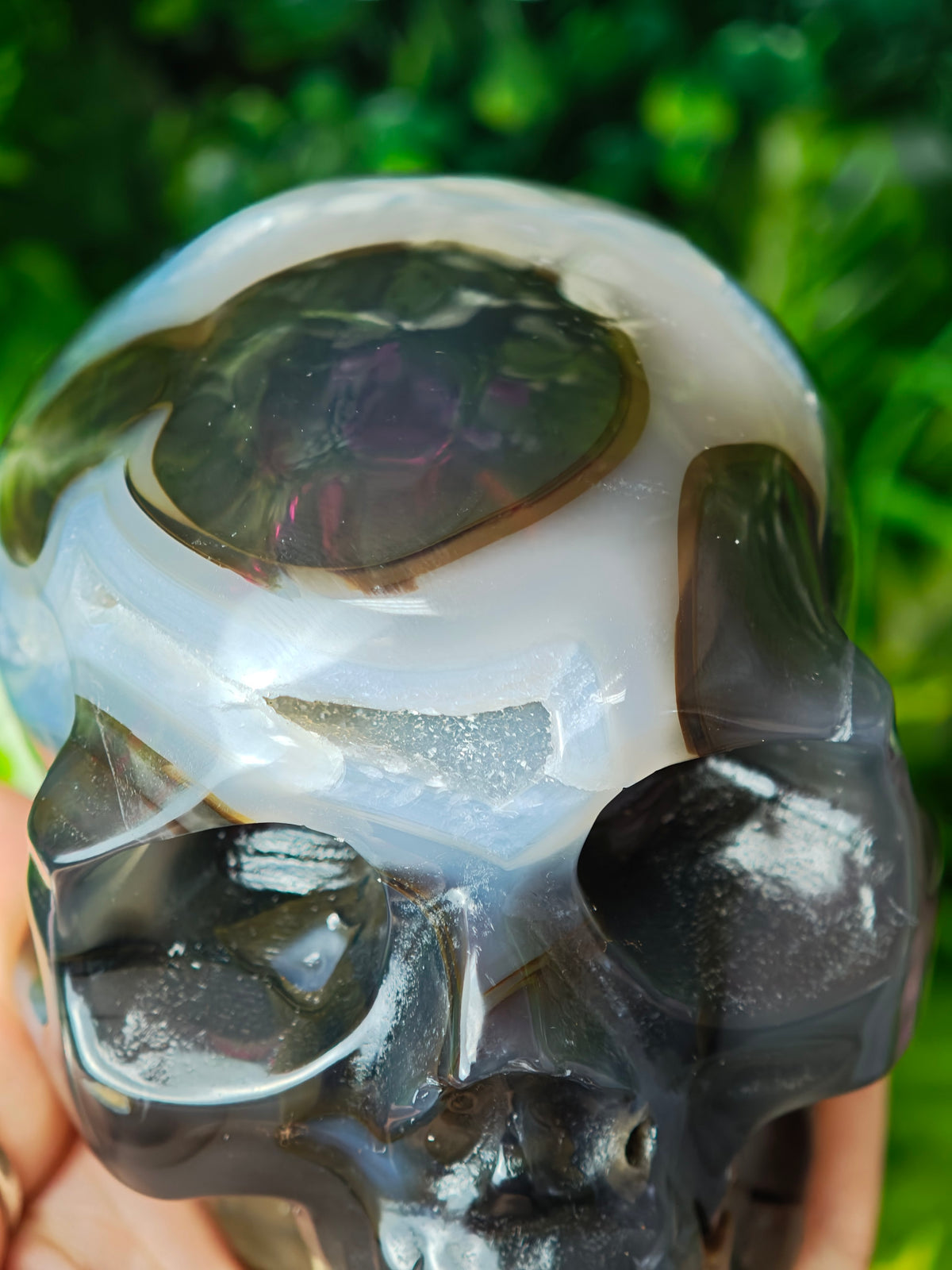 Volcano Agate Skull