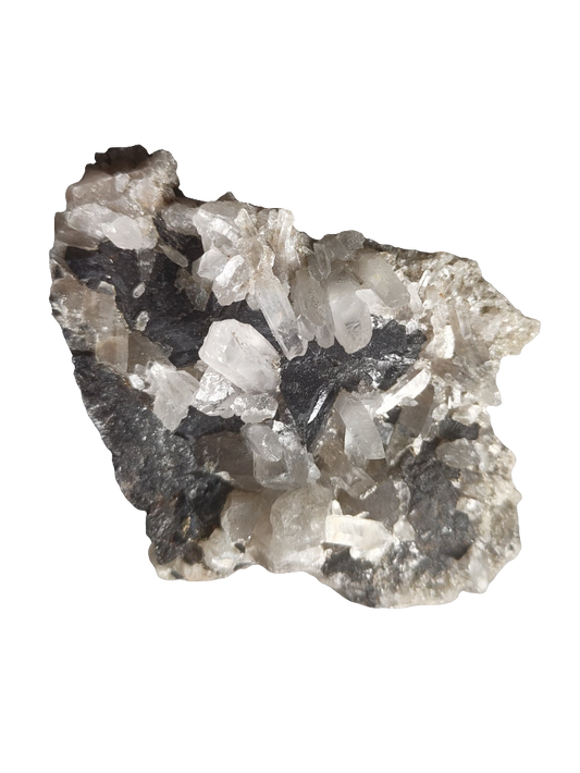 Clear Quartz and Black Tourmaline Specimen 3.5”