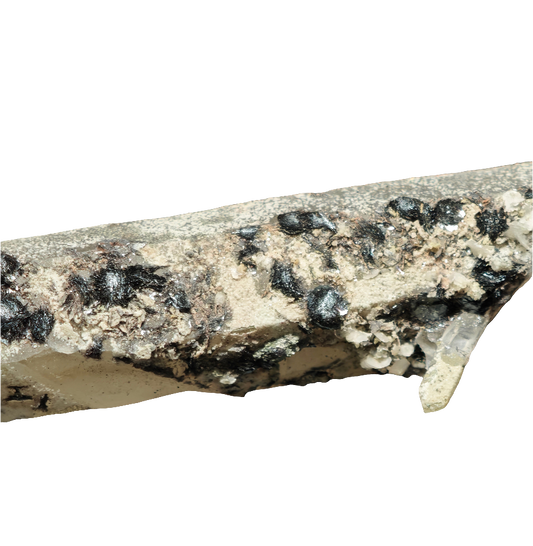 Galena on Clear Quartz Cluster 5"