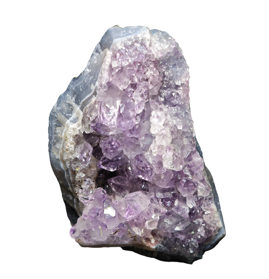 Amethyst & Blue Lace Agate Cluster 3"