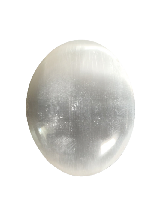 Selenite Palm Stone
