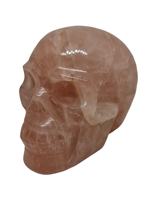 Rose Quartz Skull 4"