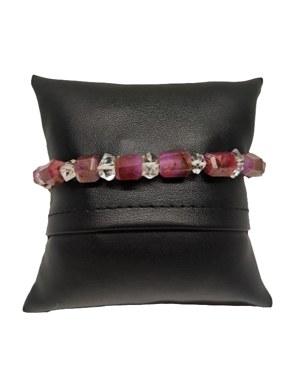 Ruby & Herkimer Diamond Bracelet