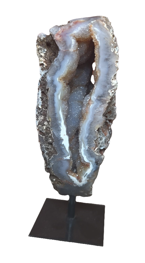 Agate Geode on Stand 6.5"