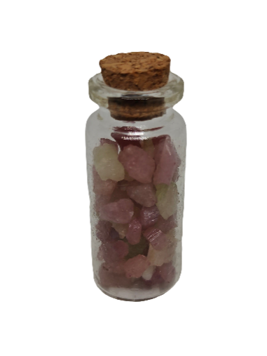 2" Watermelon Tourmaline Chip Bottle