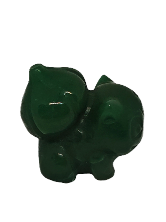 Green Aventurine Bulbasaur Pokemon  Carving 2"