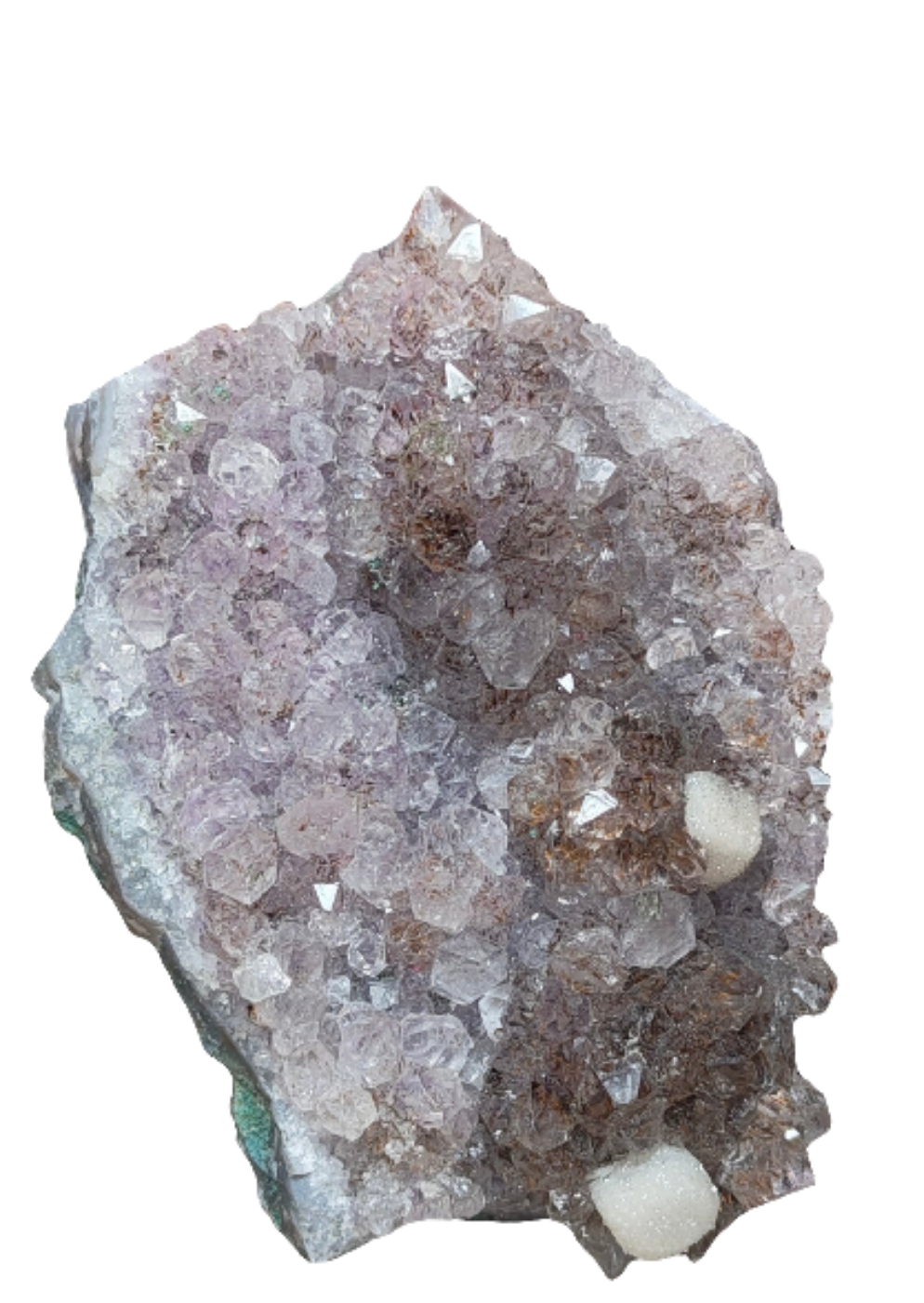 Amethyst with Calcite and Goethite 4.5"