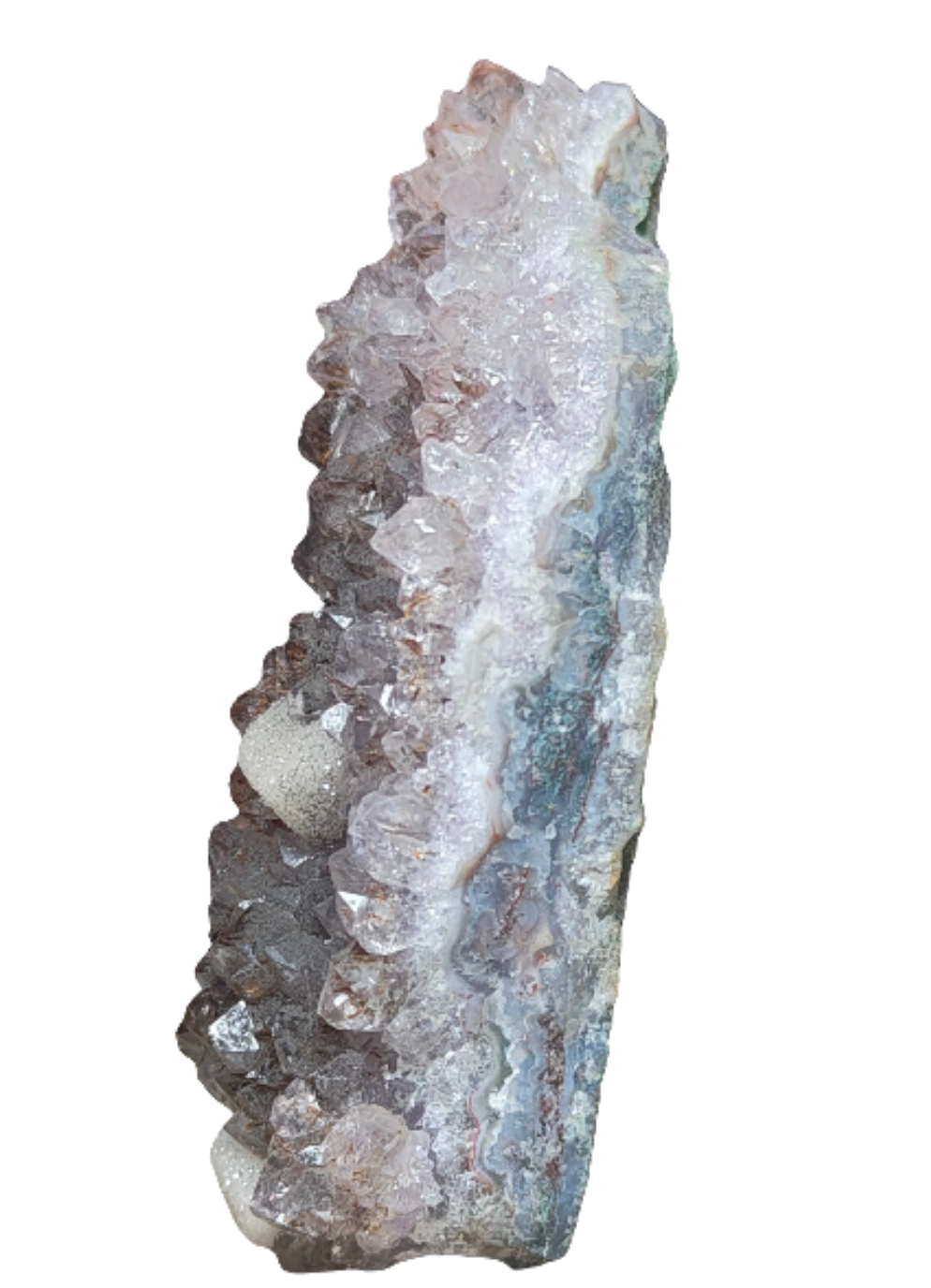 Amethyst with Calcite and Goethite 4.5"