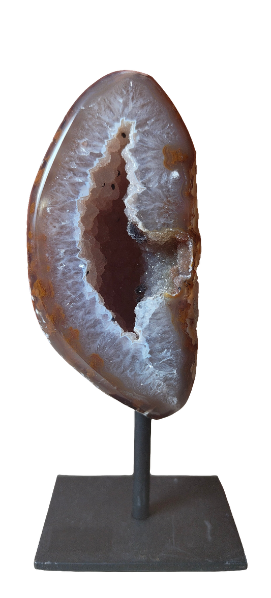 Agate Geode on Stand 6"