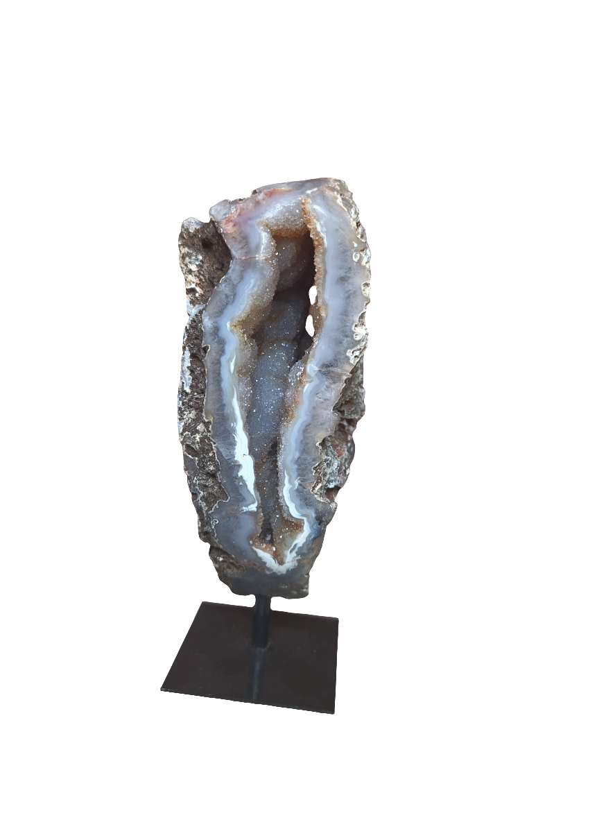 Agate Geode on Stand 6.5"