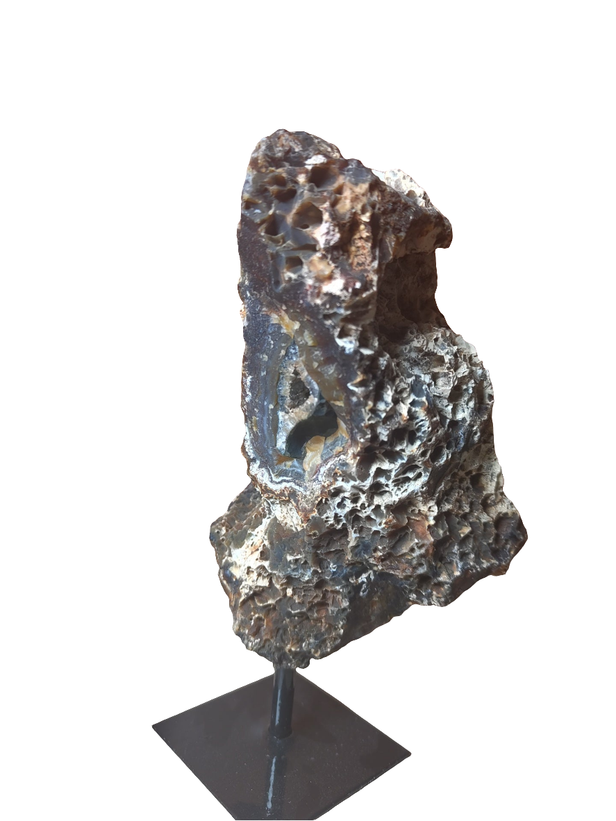 Agate Geode on Stand 6 "