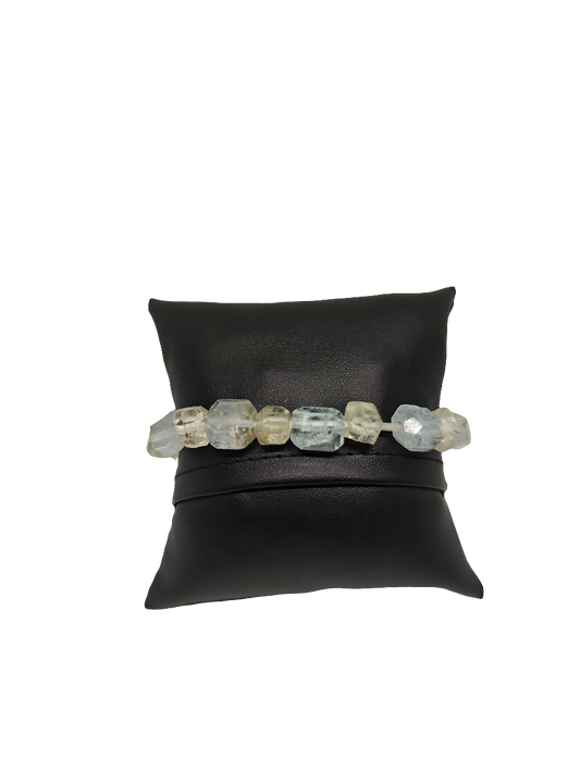 Aquamarine & Herkimer Diamond Bracelet