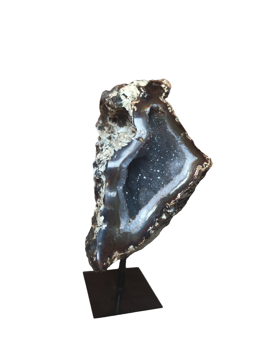 Agate Geode on Stand 6 "