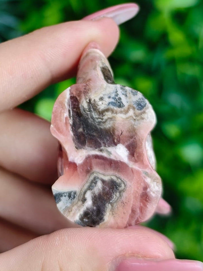 Rhodochrosite Turtle Carving