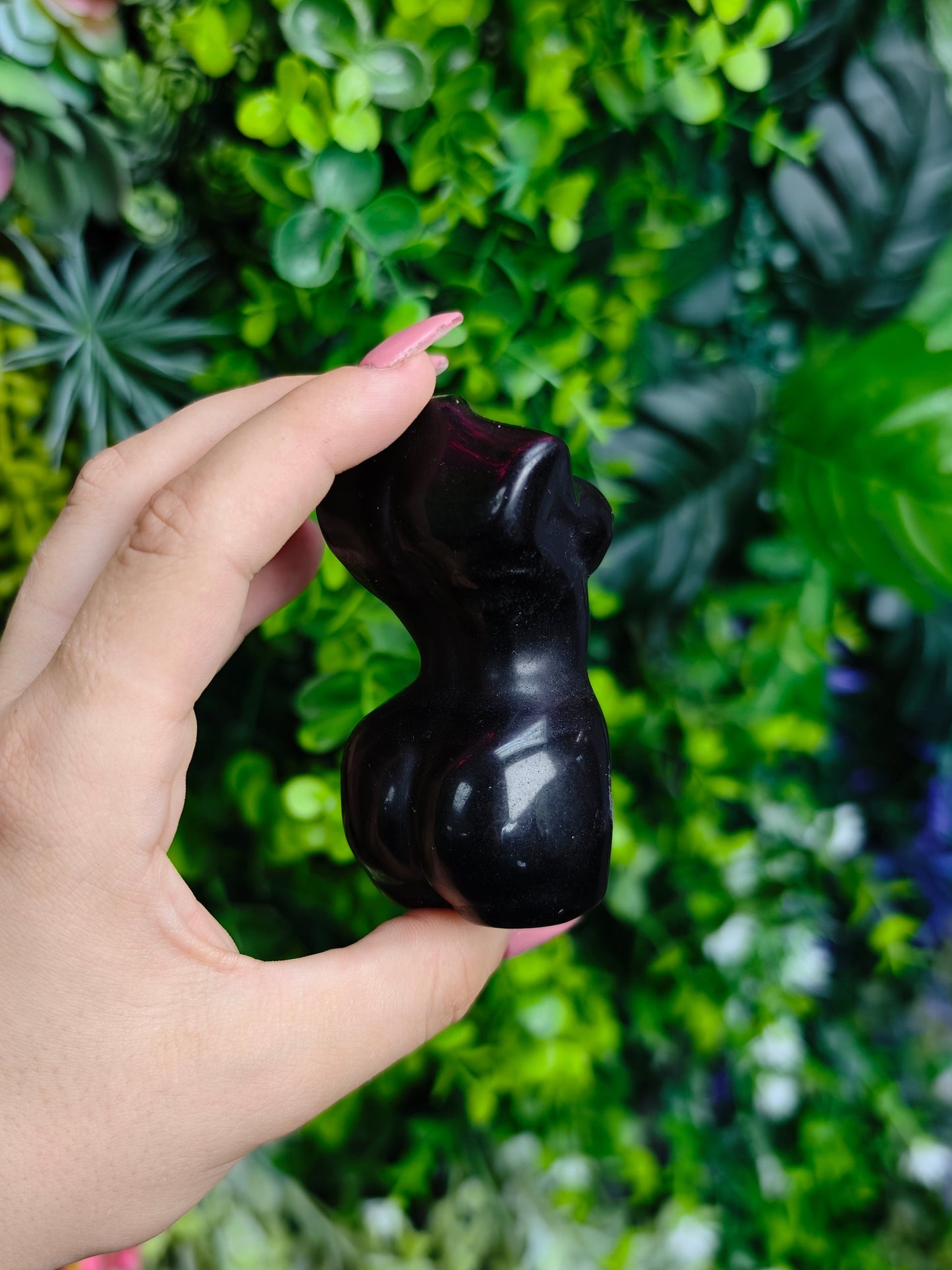 Obsidian Goddess Body Carving