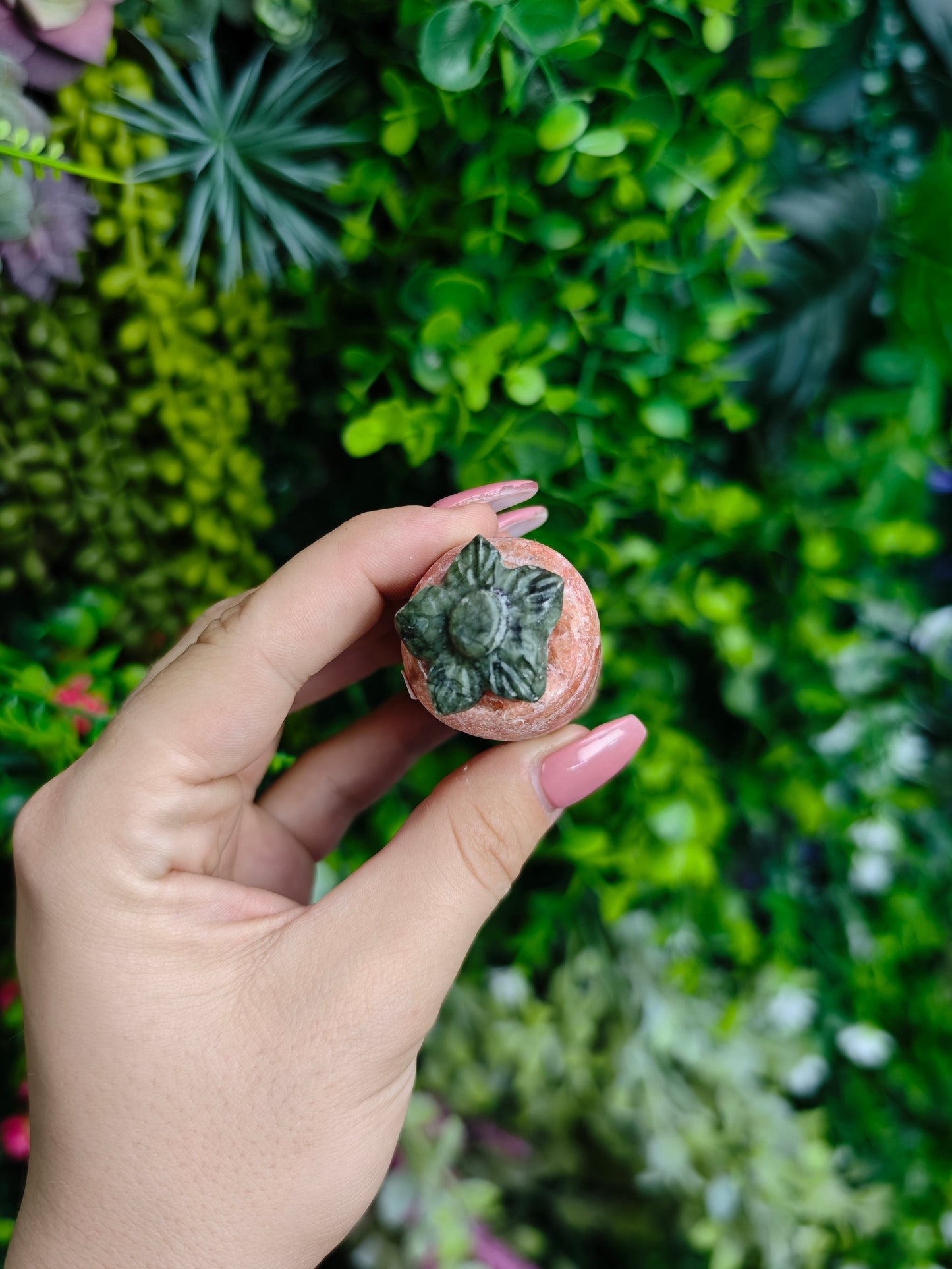 Calcite and Jade Carrot Carving