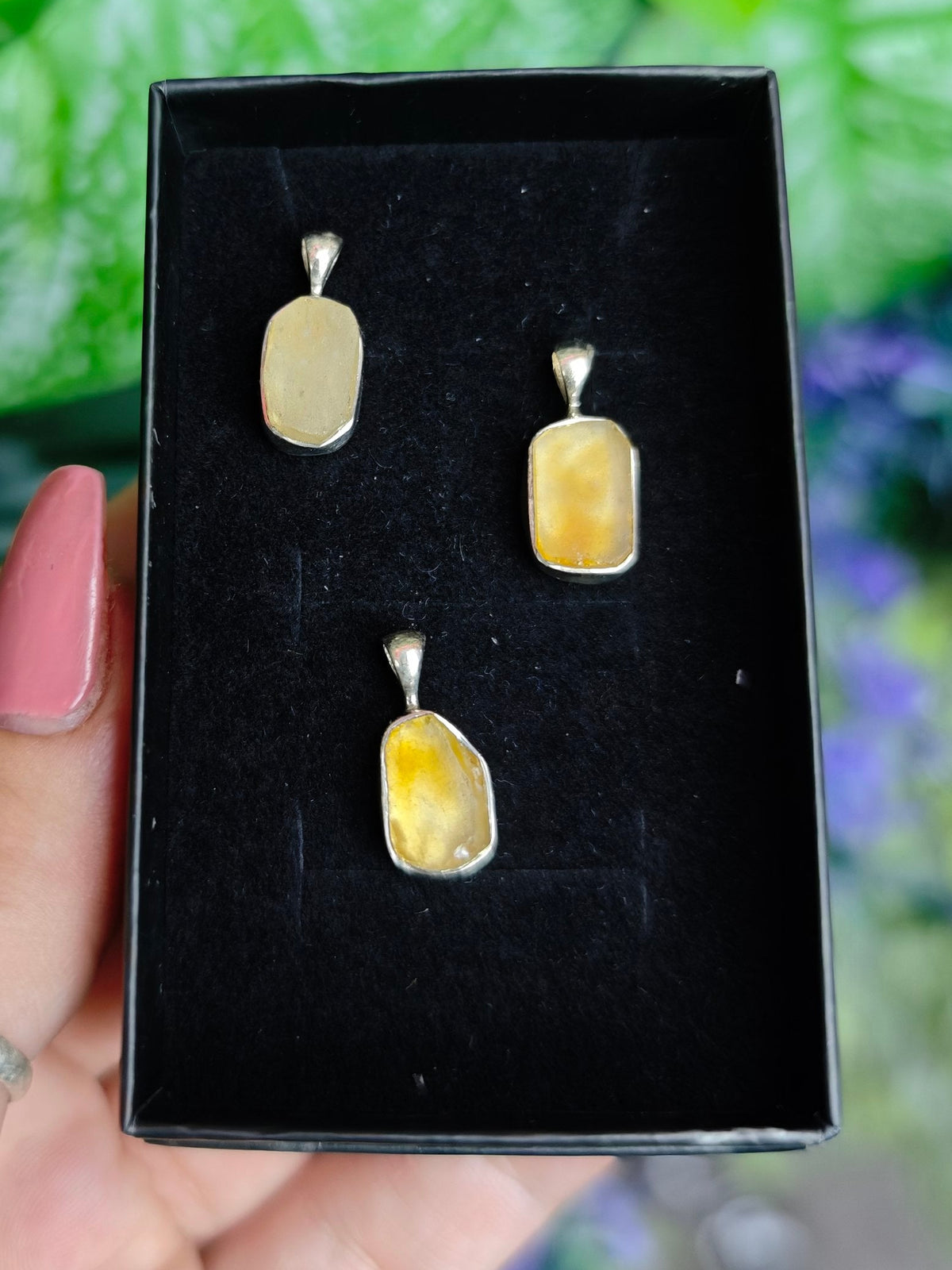 Libyan Desert Glass Sterling Silver Pendants