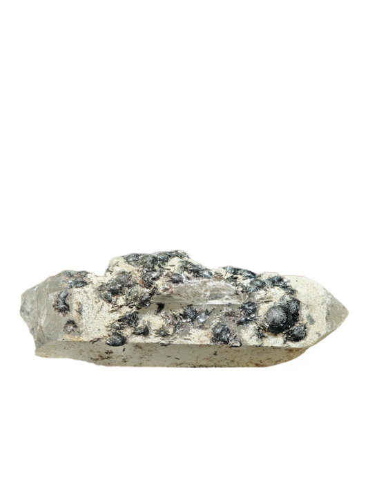 Galena on Clear Quartz Cluster 3.5"