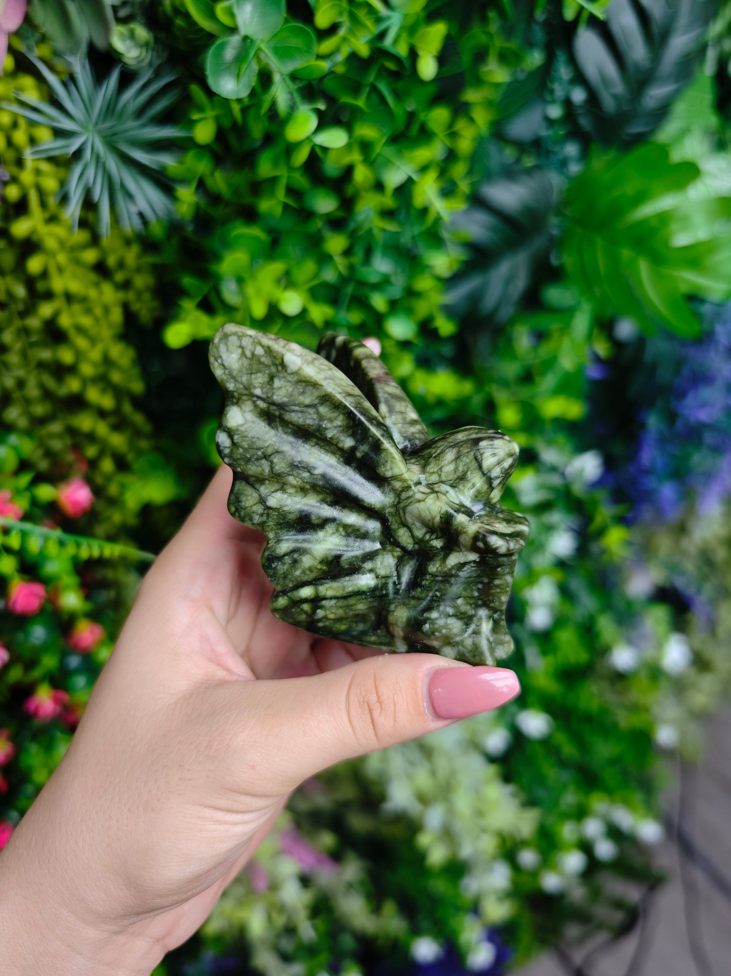 Green Jade Fairy Carving
