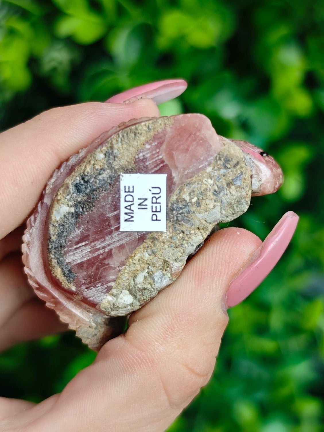 Rhodochrosite Lizard Carving