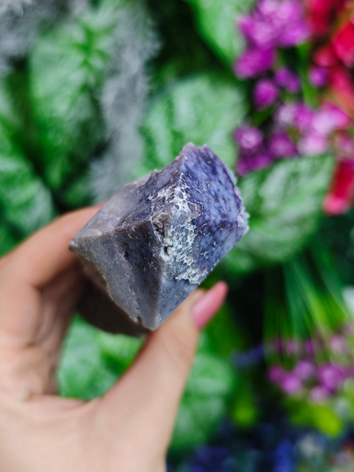Grape Agate Half Raw Tower