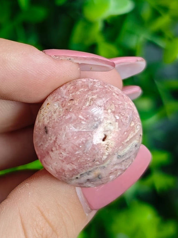 Rhodochrosite Mushroom Carving
