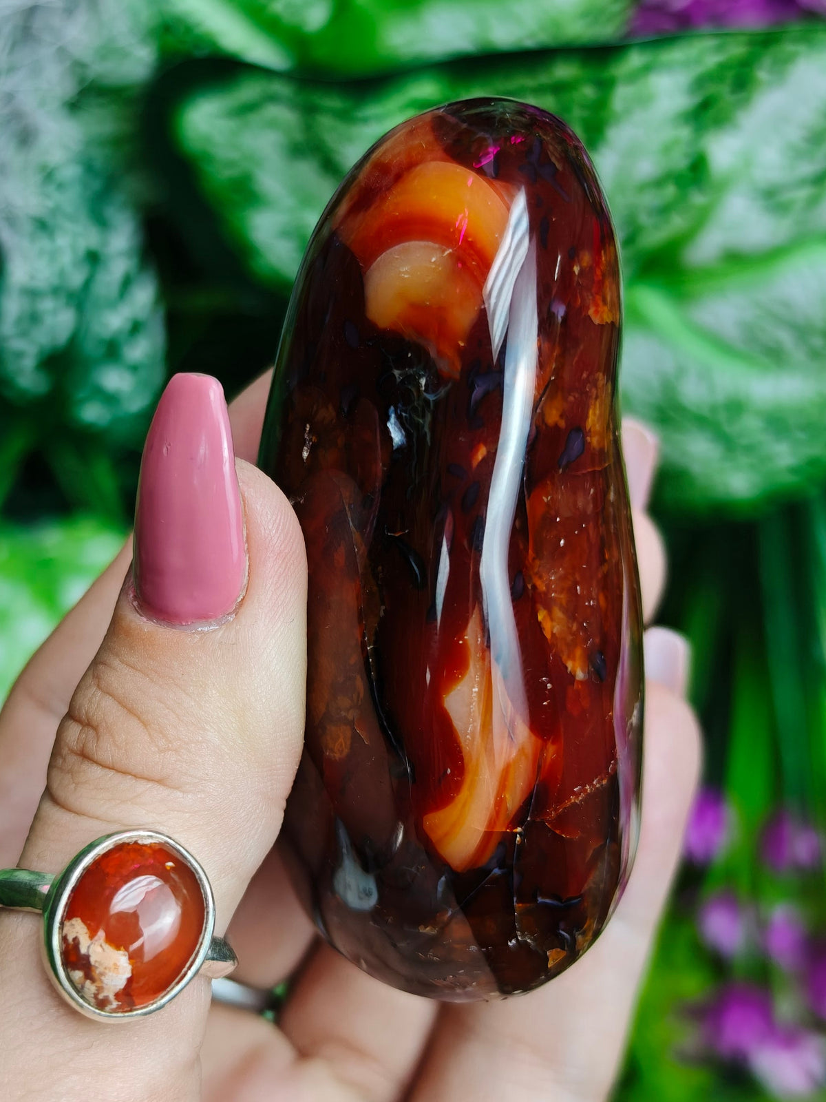 Carnelian & Orca Agate Freeform