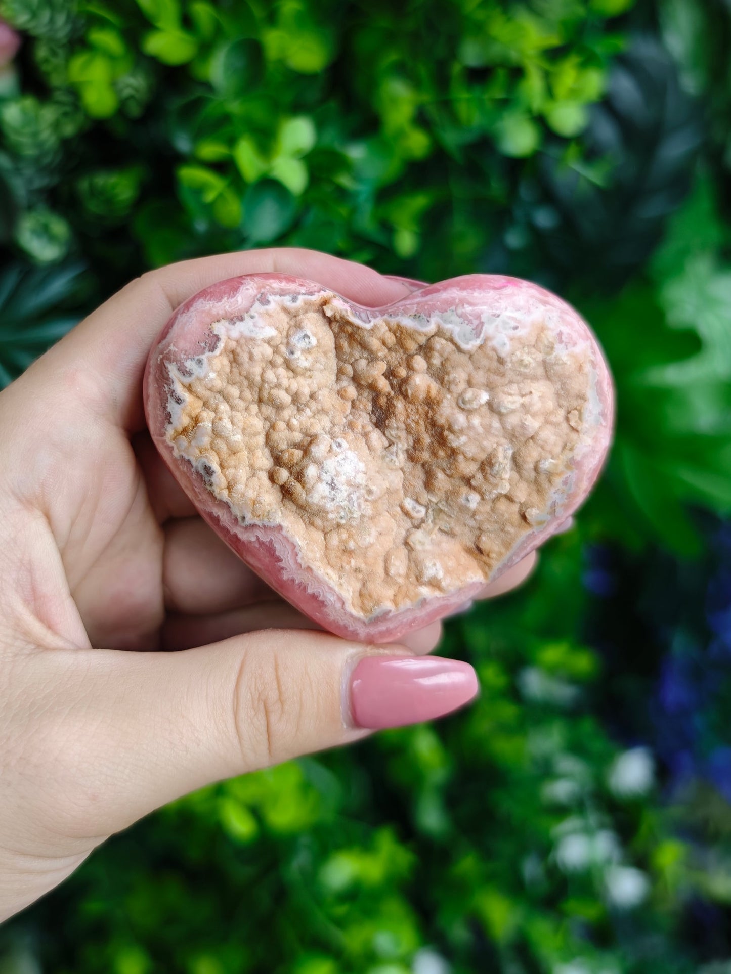 Rhodochrosite Heart Carvings