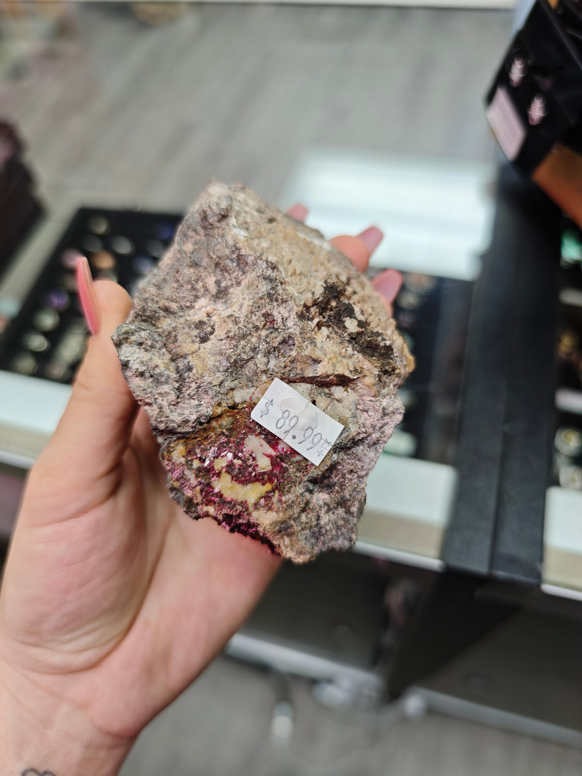 Cobalto Calcite with Malachite Raw Stone