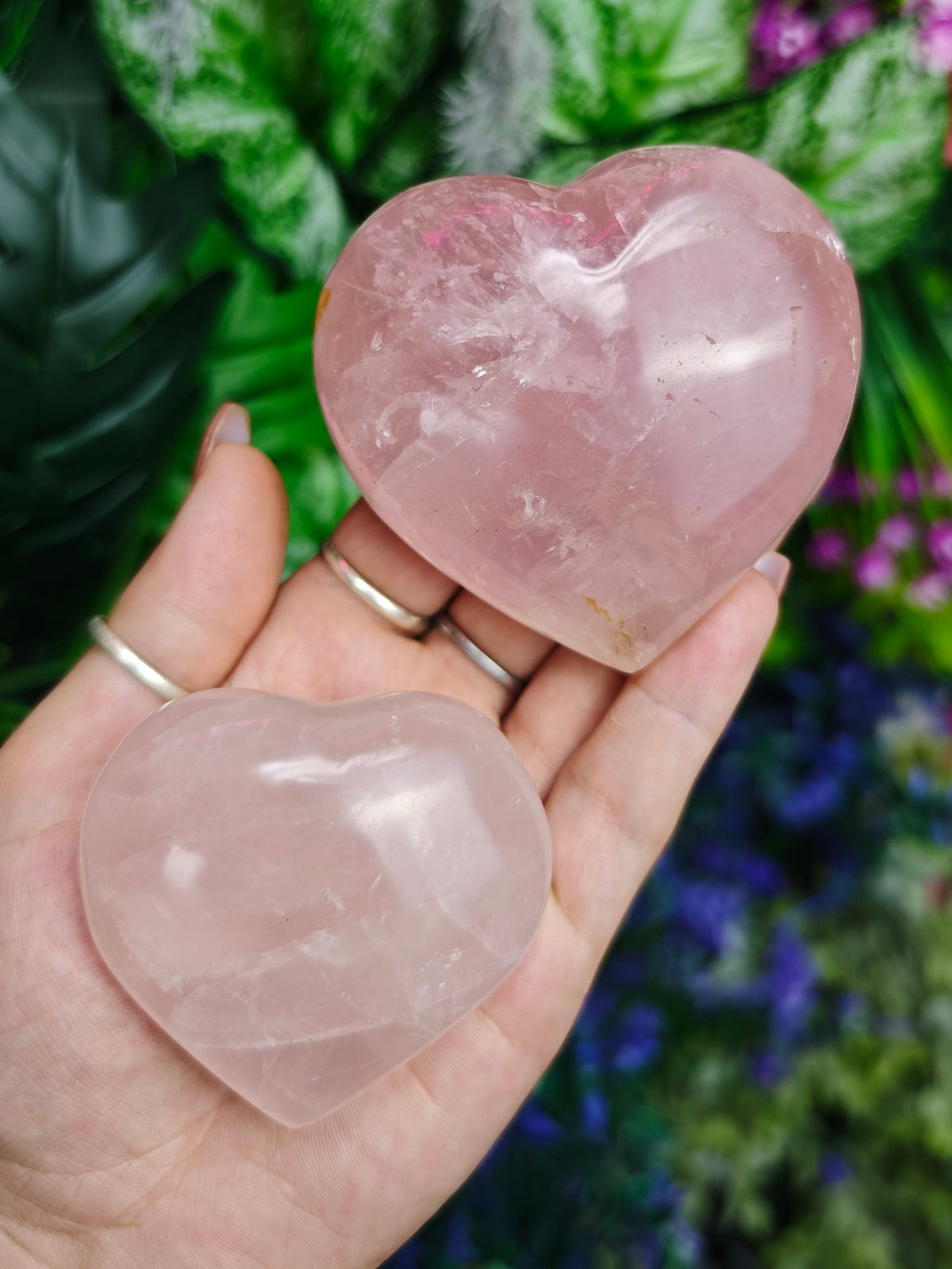 Rose Quartz Puffy Heart