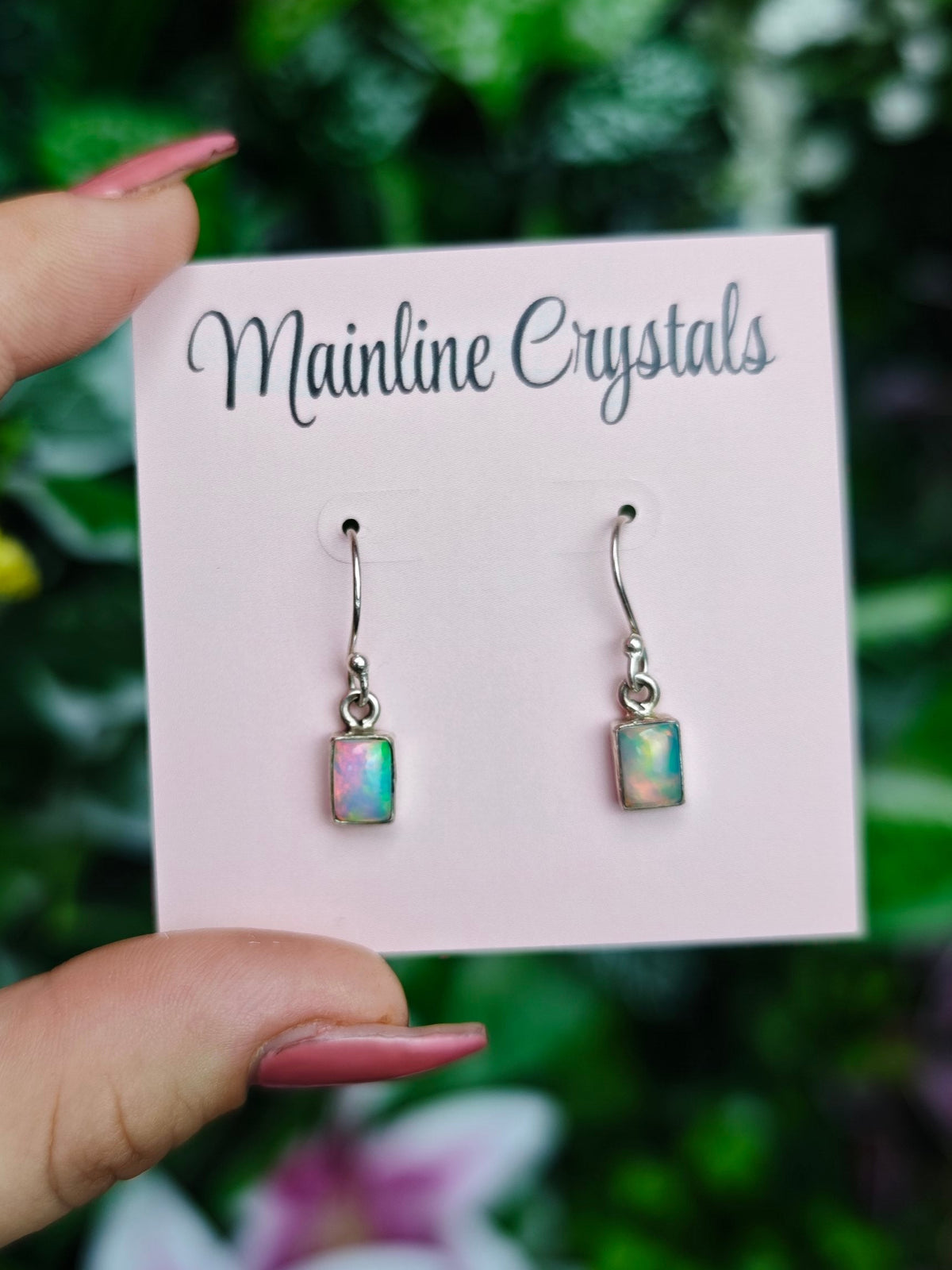 Ethiopian Opal Carved Sterling Silver Earrings