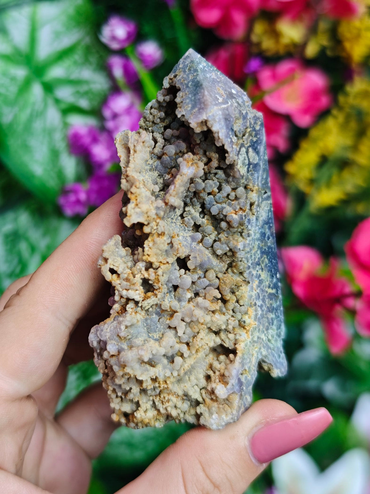Grape Agate Half Raw Tower