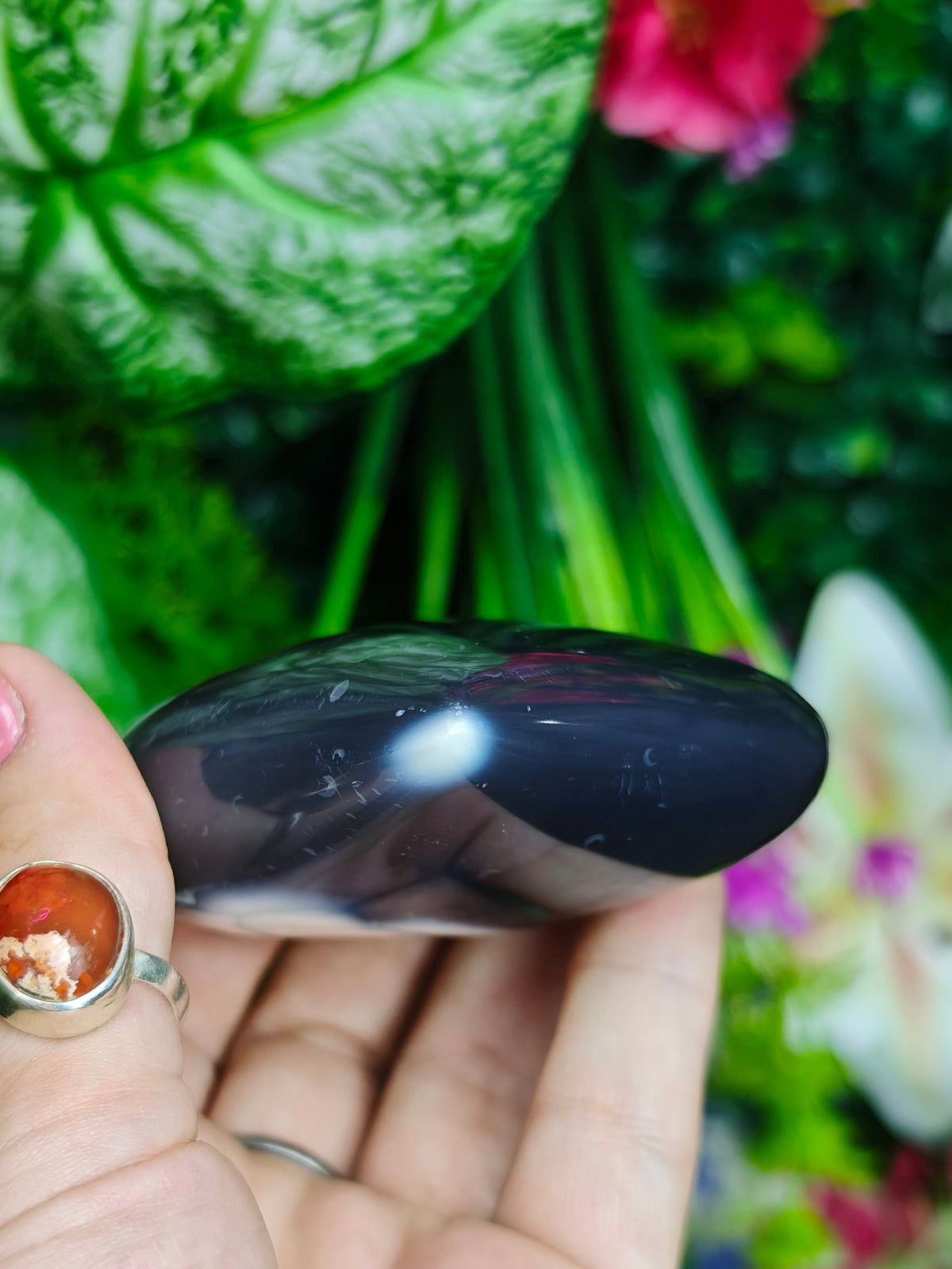 Orca Agate Heart