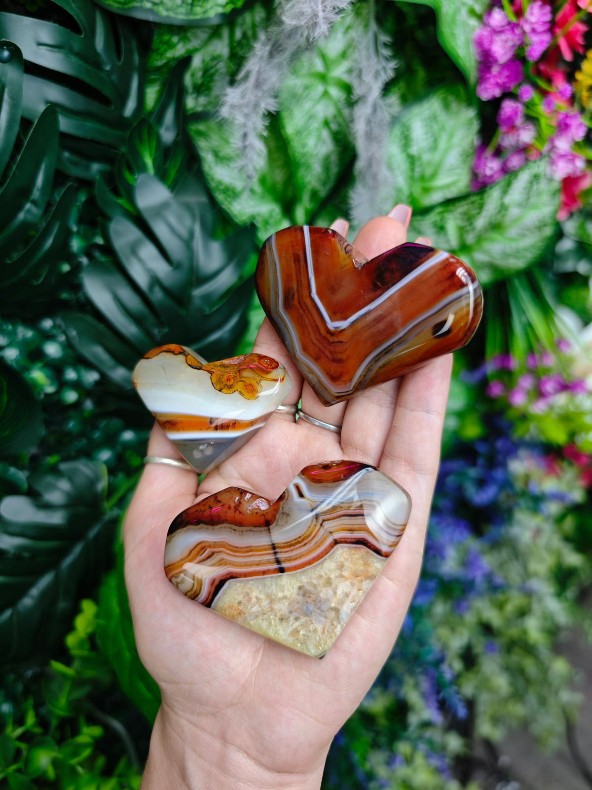 Sardonyx Puffy Hearts