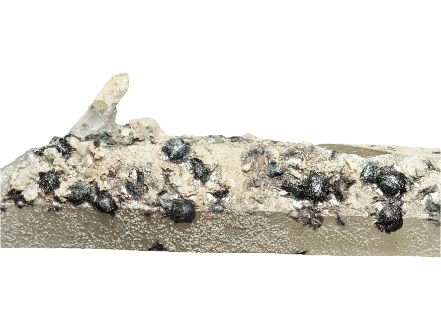 Galena on Clear Quartz Cluster 5"