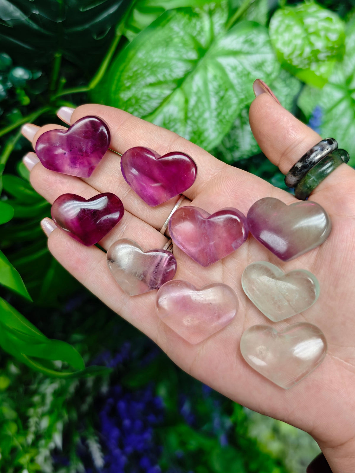 Mini Fluorite Hearts