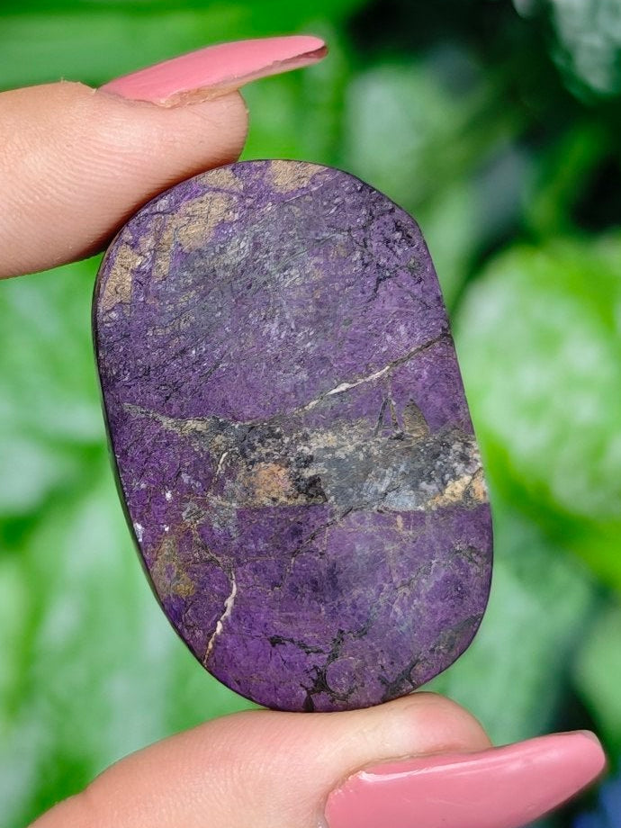 Purpurite Palm Stone