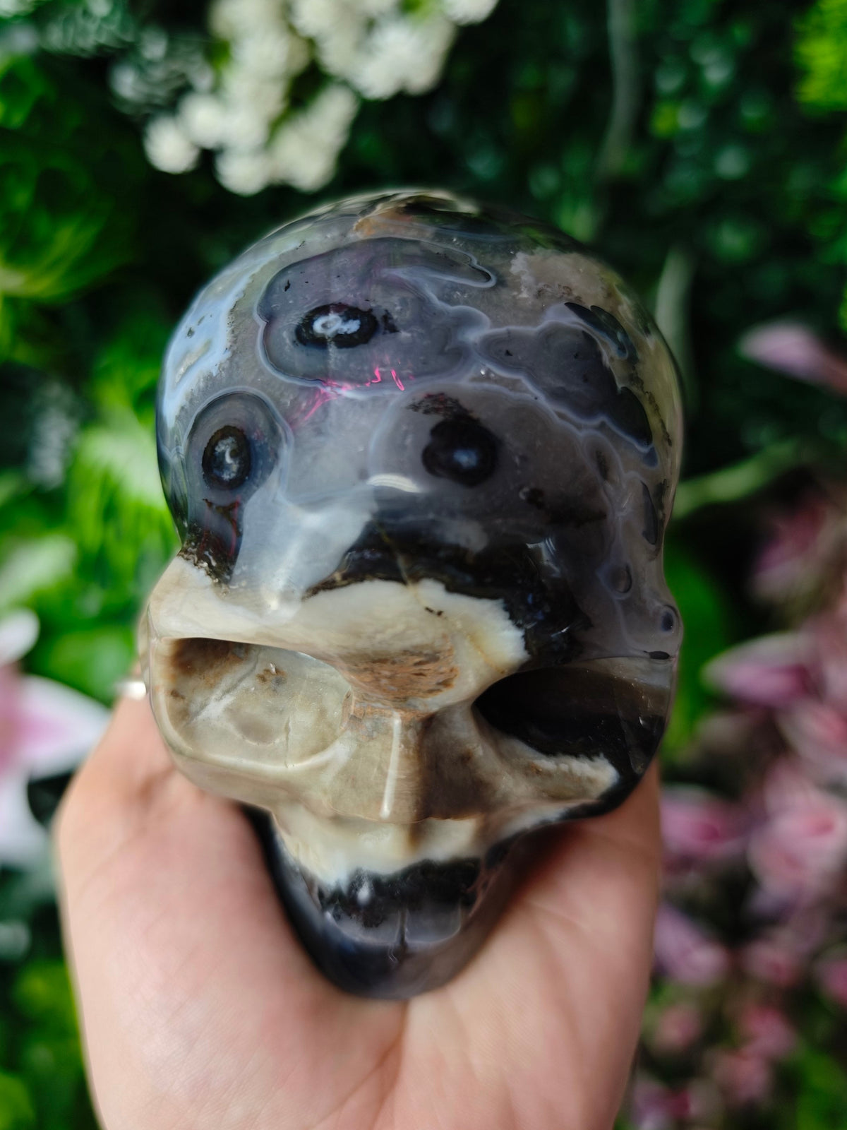 Volcano Agate Skull