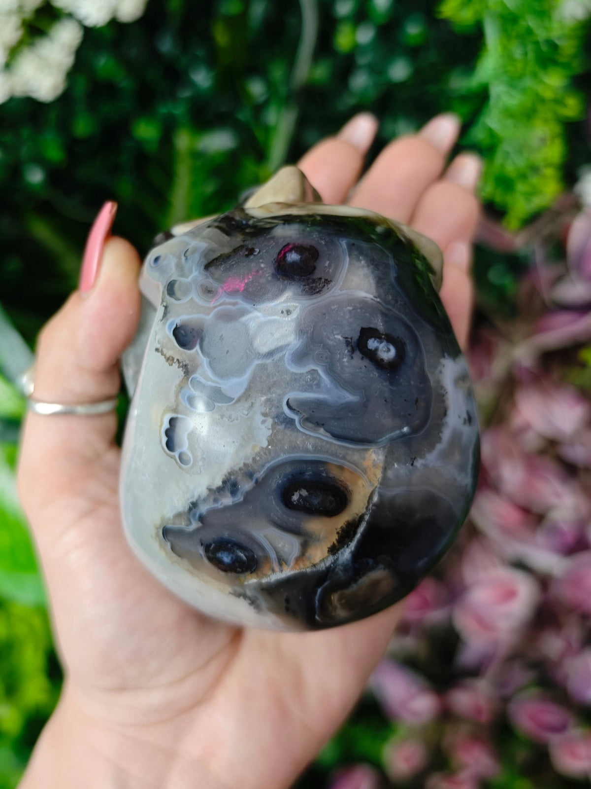 Volcano Agate Skull