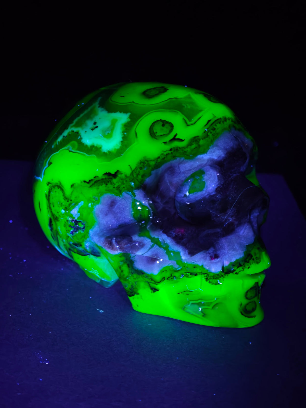 Volcano Agate Skull