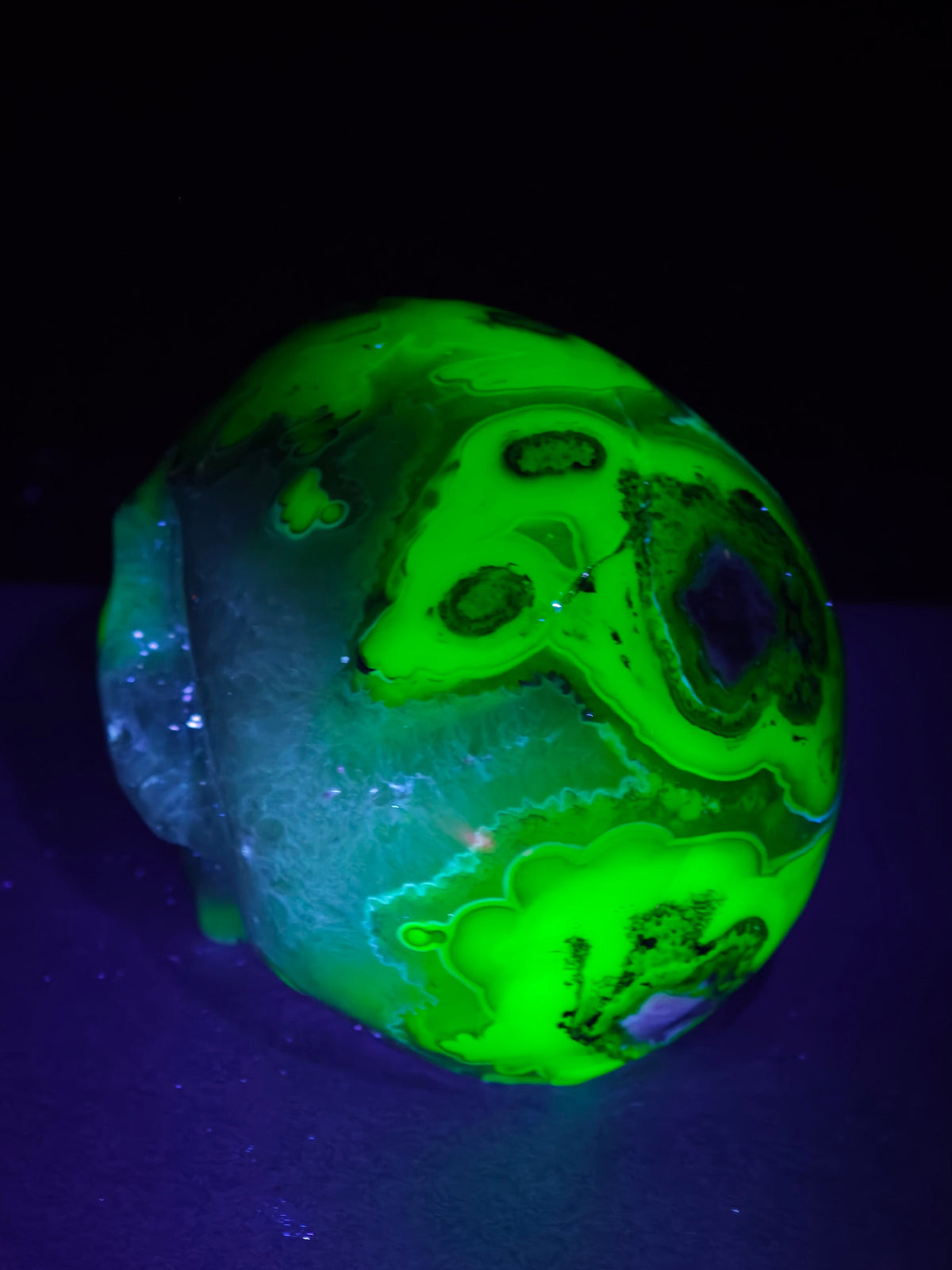 Volcano Agate Skull