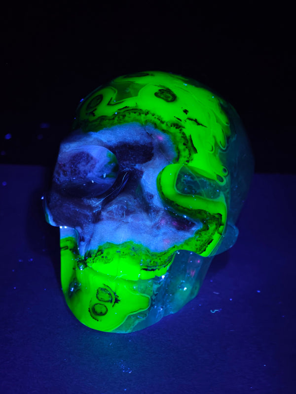 Volcano Agate Skull