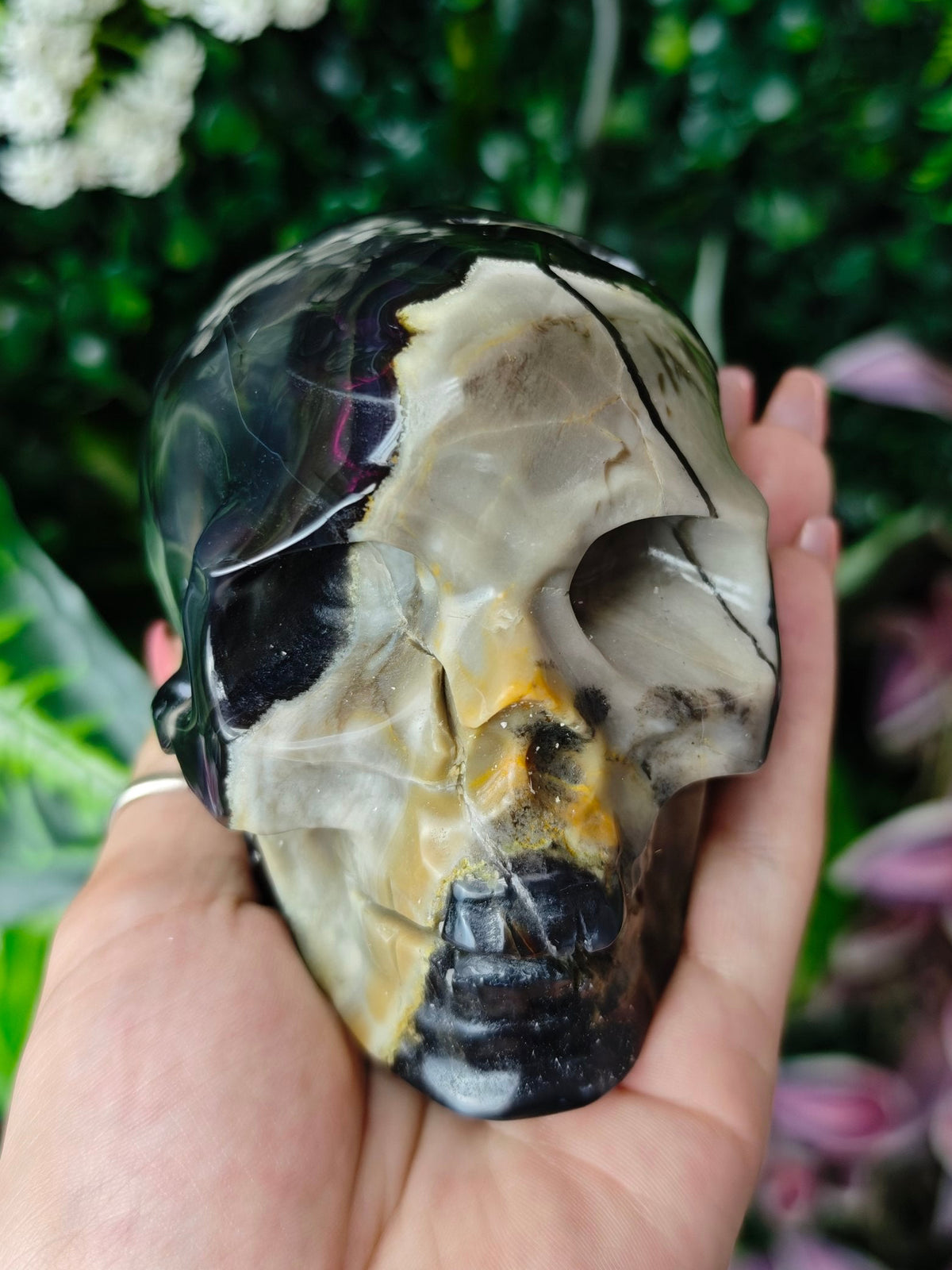 Volcano Agate Skull