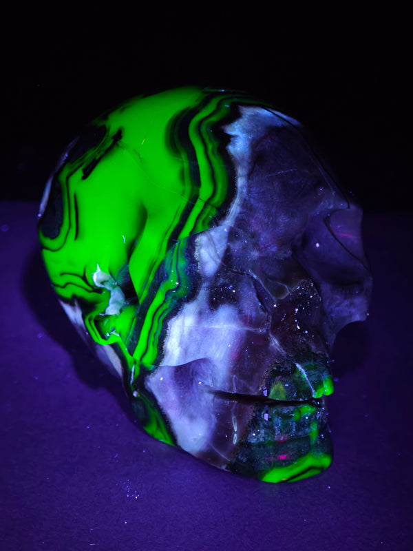 Volcano Agate Skull