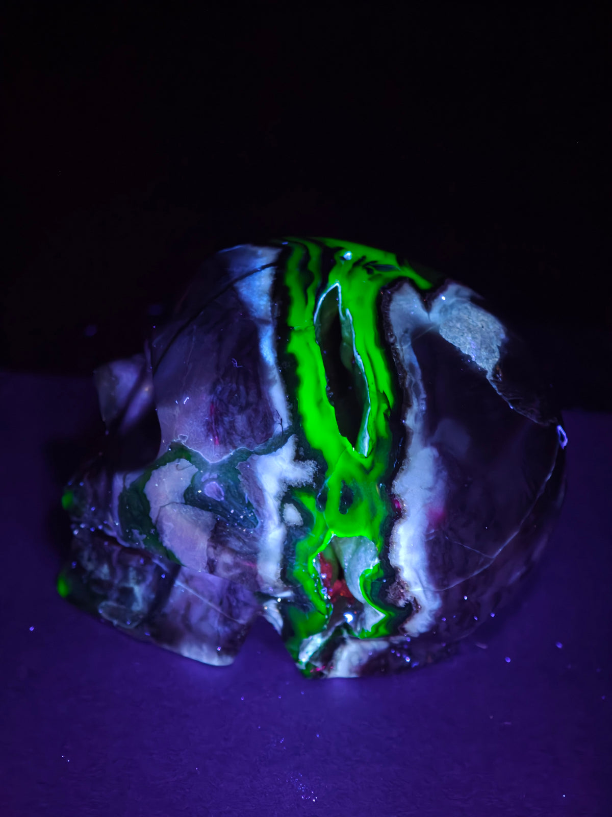 Volcano Agate Skull