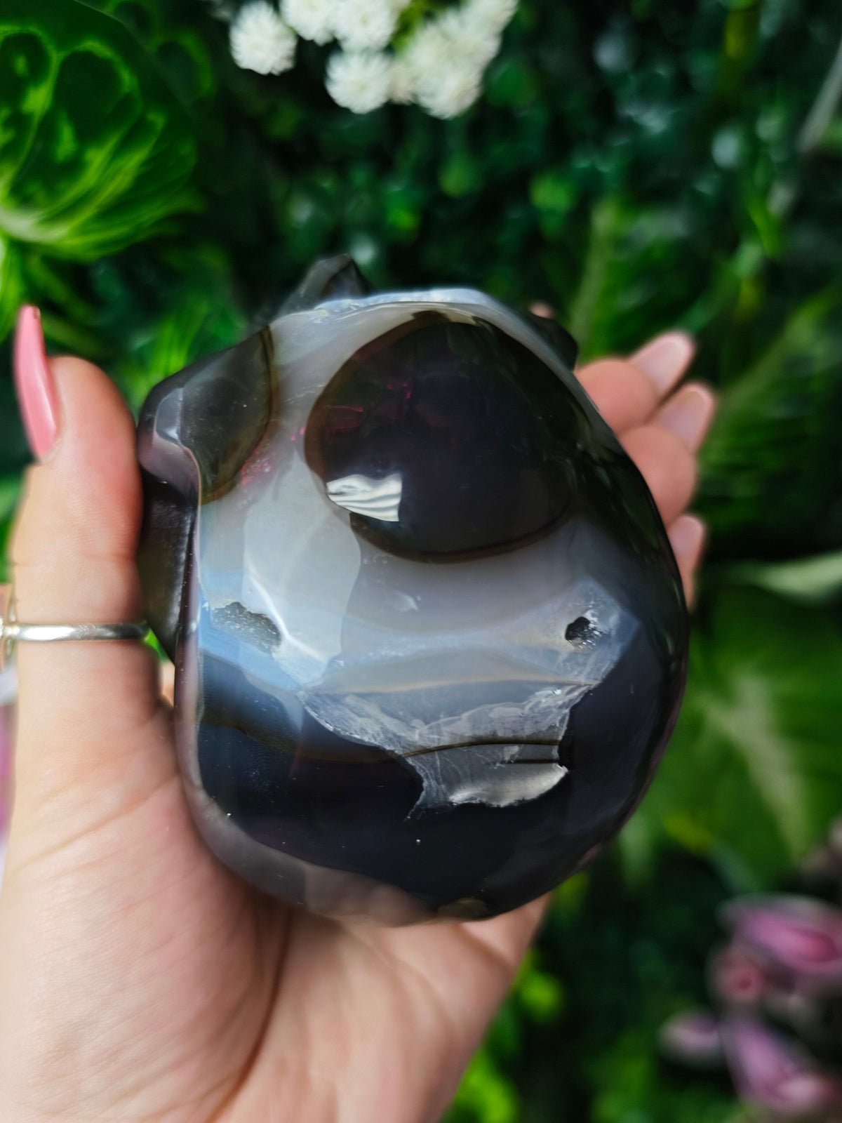 Volcano Agate Skull