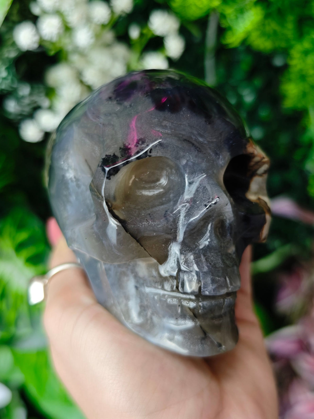 Volcano Agate Skull