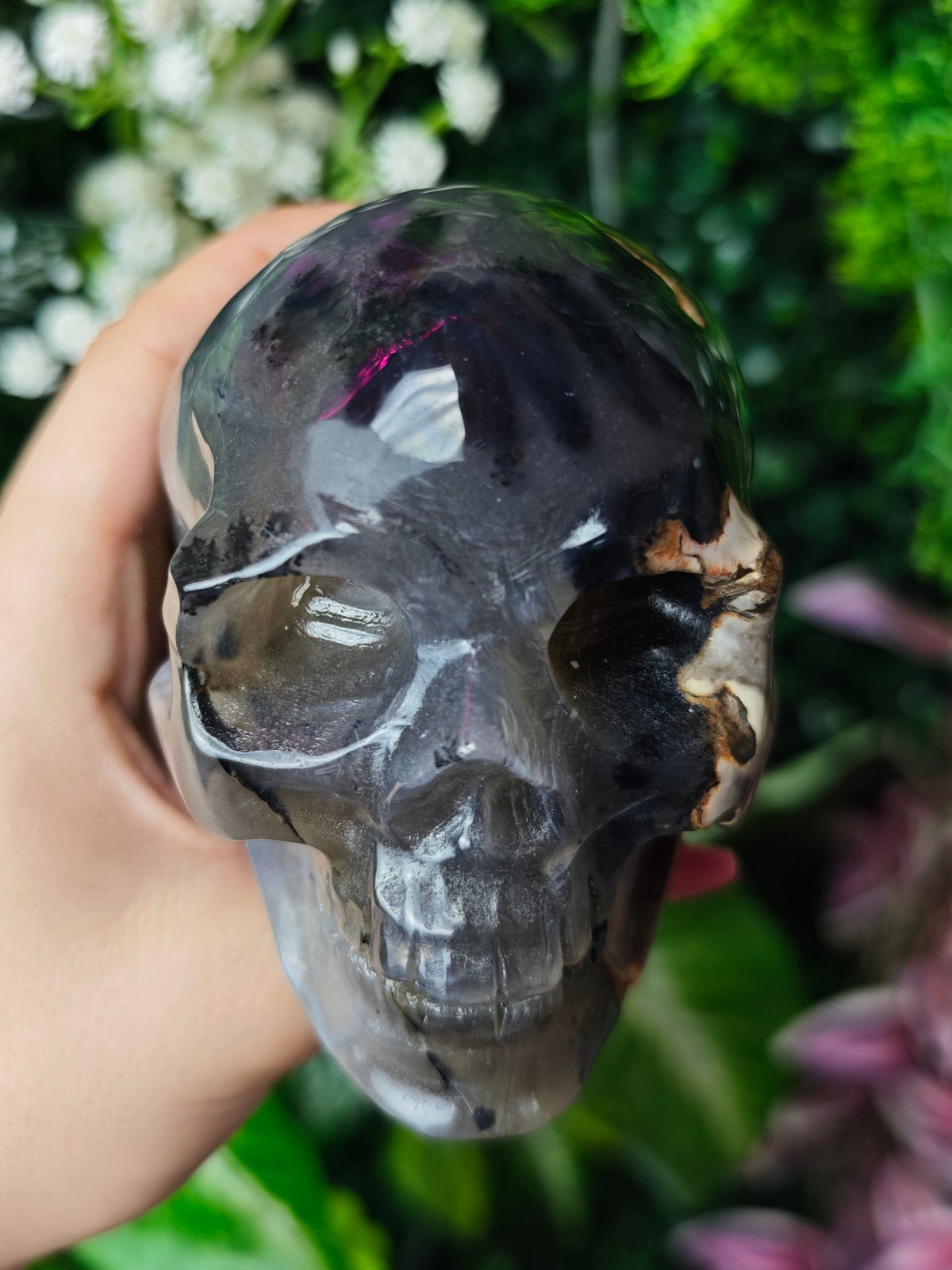 Volcano Agate Skull